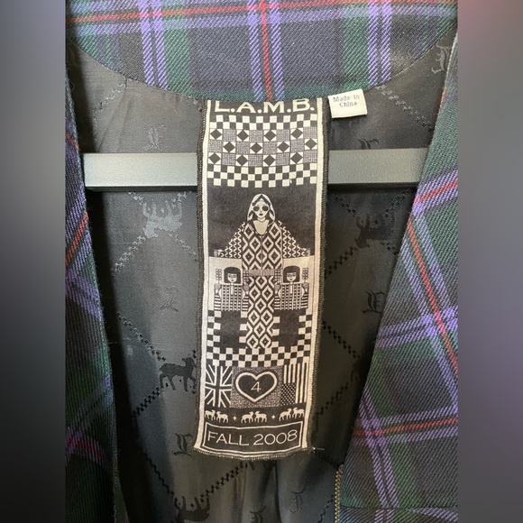 L.A.M.B. Plaid Wool Blazer - Picture 4 of 4